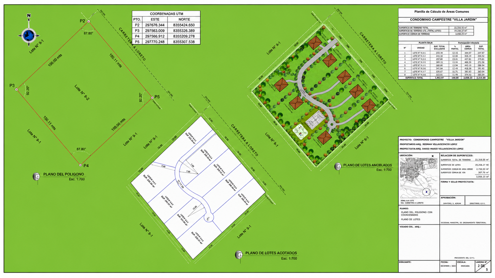 Plano Villa Jardin